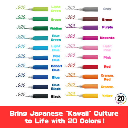 Bring Japanese "Kawaii" Culture to Life with 20 Colors！